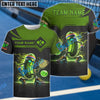 BlueJose Pickleball Funny Paddle Custom Name & Team 3D Shirt (4 Colors)