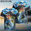 Bluejose Bass Fishing Blue Camo Sport Custom Name Windbreaker Jacket