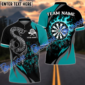 BlueJose Darts Poison Snake Personalized Name, Team Name Shirt ( 6 Colors)