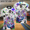 BlueJose Bowling White Graffiti Splash Paint Personalized Shirt