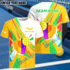 BlueJose Pickleball Colorful Swing Personalized Name, Team Name Unisex Shirt (4 Colors)