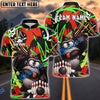 BlueJose Bowling & Pins Funny Gorilla Character Graffiti Splash Customized Name, Team Name 3D Shirt (4 Colors)