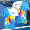 BlueJose Pickleball Colorful Swing Personalized Name, Team Name Unisex Shirt (4 Colors)