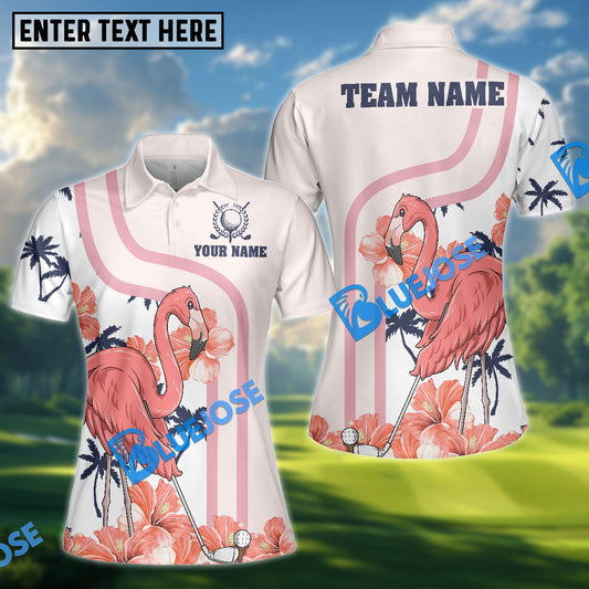 BlueJose Funny Bar & Golf Women‚Äôs Polo Shirt, Custom Name & Team Name 3D Shirt