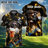 BlueJose Grim Reaper Lightning Golf Polo Shirt, Customized Name, Team Name 3D Shirts (4 Colors)