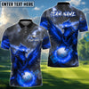 BlueJose Phoenix Fire Golf Polo Shirt, Customized Name & Team Name 3D Shirts (4 Colors)