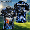 BlueJose Grim Reaper Lightning Golf Polo Shirt, Customized Name, Team Name 3D Shirts (4 Colors)
