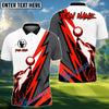 BlueJose Lightning Wolf Golf Polo Shirt, Customized Name & Team Name 3D Shirts (4 Colors)