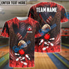 BlueJose Bowling And Pins Eagle US Flag Pattern Customized Name 3D Shirt (4 Colors)