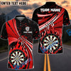 BlueJose Darts Animated Flame Personalized Name, Team Name Shirt (4 Colors)