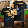BlueJose Billiards Team Golden 8 Ball & 9 ball Personalized Shirt For Kids