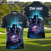 BlueJose Skull Reaper Golf Fire Customized Name, Team Name 3D Shirts (4 Colors)