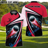 BlueJose Golf Fireball Customized Name, Team Name 3D Shirts (4 Colors)