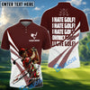 BlueJose Golf Funny I Hate Golf Customized Name, Team Name 3D Shirts (4 Colors)