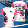 BlueJose Pickleball Crazy Lady Personalized Name Unisex Shirt