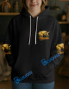 BlueJose Black Moose Hunter Personalized Name Hoodie For Hunting Lover