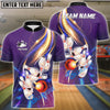 BlueJose Bowling And Pins Shine Light Wave Customized Name, Team Name 3D Shirt