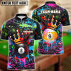 BlueJose Billiards 8-Ball And 9-Ball Pool Graffiti King Personalized Name, Team Name Unisex Shirt