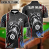 BlueJose Billiards Ball 8 Abstract Grunge Texture Personalized Name, Team Name Shirt (6 Colors)