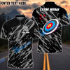BlueJose Archery Camo Style Customized Name 3D Shirt (4 Colors)