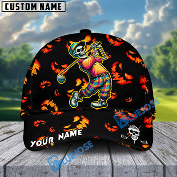 BlueJose Skeleton Swing Style Golf Cap Multicolor Personalized Cap