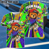 BlueJose Personalized Just Dink It Bear Pickleball Name & Team Name 3D Shirts (4 Colors)