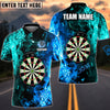 BlueJose Darts Two Sides Flame  Personalized Name, Team Name Shirt (4 Colors)
