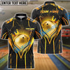 BlueJose Bowling And Pins Premium King Crown Customized Name 3D Shirt ( 6 Colors)