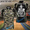 BlueJose Personalized Name, Team Name Camo Skull Pickleball 3D Shirt