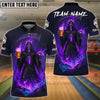 BlueJose Bowling Grim Reaper Beer Flame Customized Name, Team Name 3D Shirt (4 Colors)
