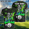BlueJose Born To Golf Skull Rap Style Polo Personalized Name, Team Name 3D Shirt (4 Colors)