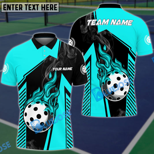 BlueJose Pickleball Fire Down Personalized Name, Team Name Unisex Shirt (4 Colors)