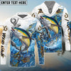 Bluejose Tuna Fishing Anchor Ocean Splash Design Name & Team Name 3D Shirts