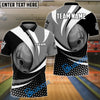 BlueJose Bowling And Pins Curved Strike Customized Name 3D Shirt (6 Colors)