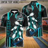 BlueJose Bowling And Pins Strike The Blood Multicolor Customized Name 3D Shirt (4 Colors)