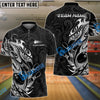 BlueJose Bowling And Pins Tribal Style Customized Name 3D Shirt (6 Colors)