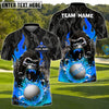 BlueJose Flaming Gorilla Golf Polo Shirt, Customized Name, Team Name 3D Shirts (4 Colors)