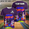 BlueJose Bowling And Pins Motivational Never Give Up Style Customized Name, Team Name 3D Shirt (4 Colors)
