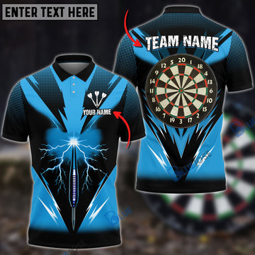 BlueJose Darts Shocking Arrow Personalized Name, Team Name Shirt (4 Colors)