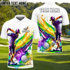 BlueJose Splash Swing Golf Polo Shirt, Customized Name & Team Name 3D Shirts (4 Colors)