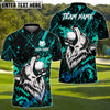 BlueJose Wildfire Wolf Swing Golf Shirt, Customized Name & Team Name 3D Shirts (4 Colors)