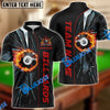 BlueJose Billiards Ball 8 Fire Broken Glass Personalized Name, Team Name Shirt (4 Colors)