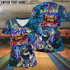 BlueJose Bowling & Pins  Funny Graffiti Cool Cartoon Street Art Design That's Some Bowlshit Customized Name, Team Name 3D Shirt (4 Colors)