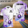 BlueJose Bowling And Pins Diamond Link Customized Name 3D Shirt