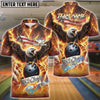 BlueJose Bowling And Pins Freedom Thunder American Eagle Customized Name, Team Name 3D Shirt (4 Colors)
