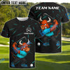 BlueJose Bull Power Drive Golf Polo Shirt, Customized Name & Team Name 3D Shirts (4 Colors)