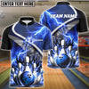 BlueJose Bowling And Pins Thunder Breaker Personalized Name Team Name 3d Shirt (4 Colors)