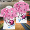 BlueJose Bowling And Pins Awareness Edition Customized Name 3D Shirt (4 Colors)