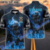 BlueJose Darts Flame Skull Master Personalized Name, Team Name Shirt (4 Colors)