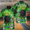 BlueJose Bowling And Pins 420 King Smoking Ball Customized Name, Team Name 3D Shirt (4 Colors)